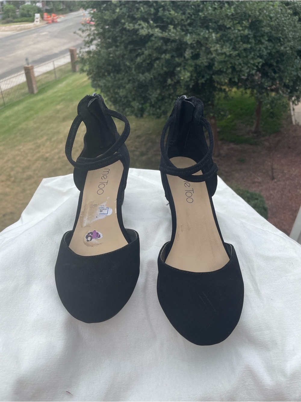 me too Black Ankle-Strap Wedge Shoes - Picture 2 of 5